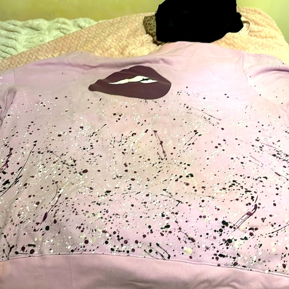 Over size women’s purple cute sweatshirt